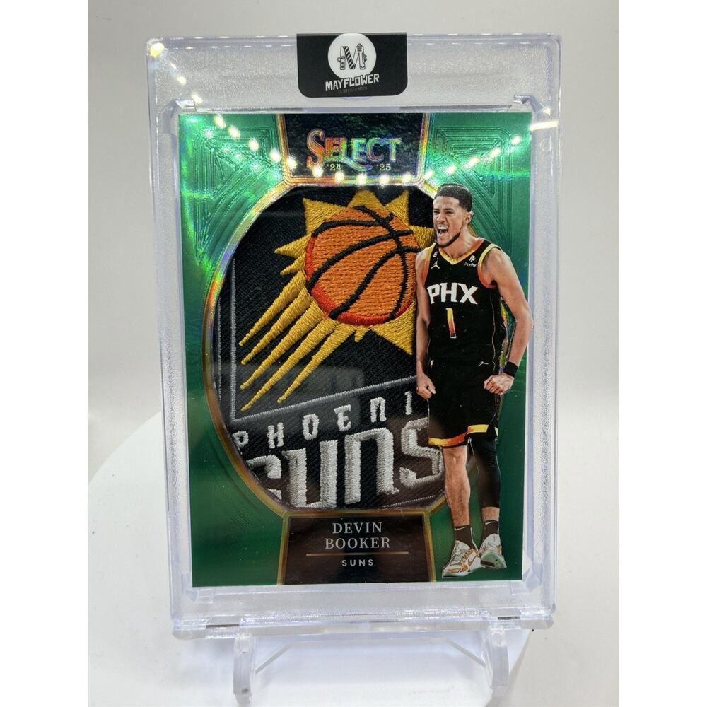 Art Card Devin Booker With The Suns Patch Made By Mayflower Custom Cards -Green